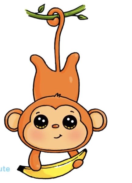 Рисунки обезьянки для срисовки