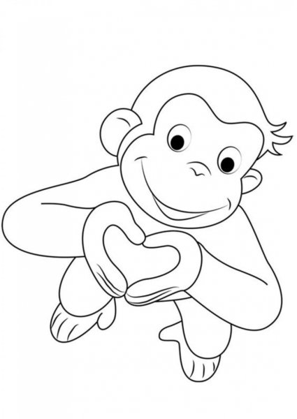 Герои на белом фоне мультика обезьянки