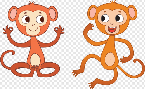 Обезьянка раскраска для детей