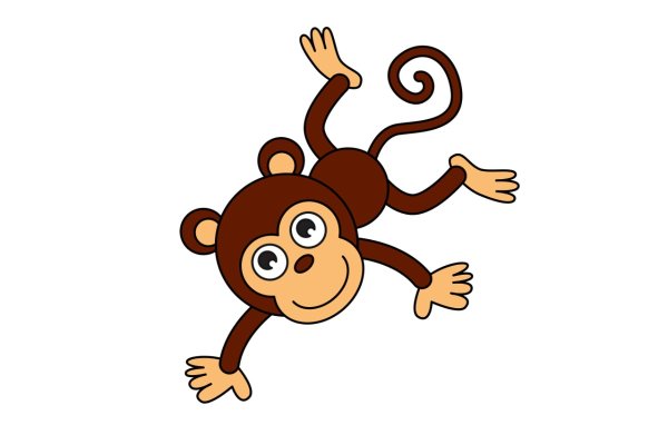 Обезьяна картинка для детей цветная