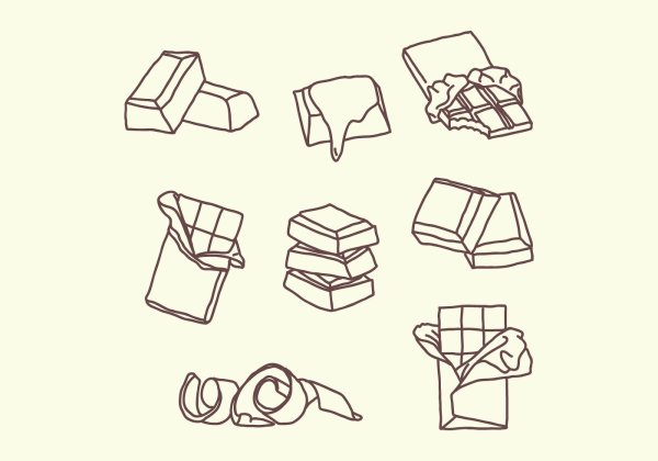 Шоколад рисунок для срисовки