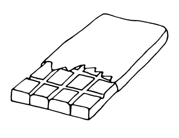 Шоколадка раскраска для детей