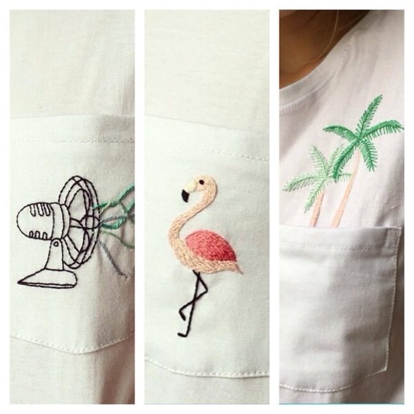 Маленькая вышивка на одежде