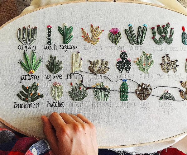 Вышивка нитками на одежде