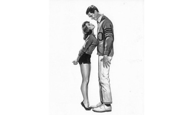 Высокий парень и низкая девушка