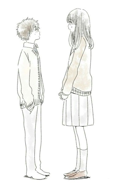 Девушка выше парня аниме