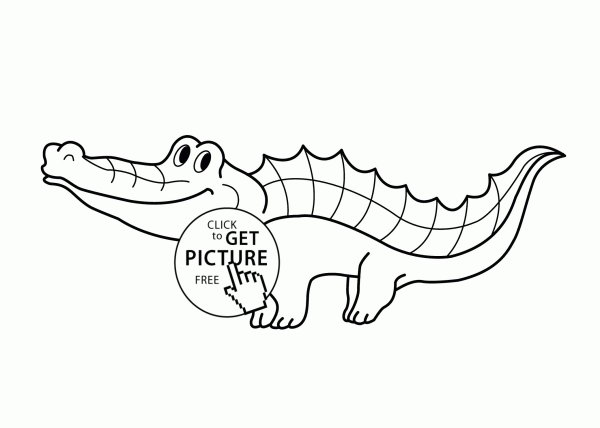 Крокодил трафарет