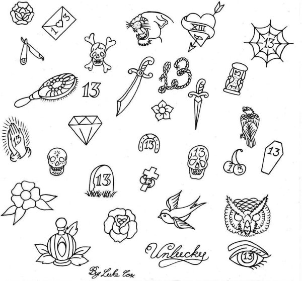 Маленькие тату для девушек эскизы