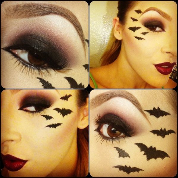Грим летучей мыши на Хэллоуин
