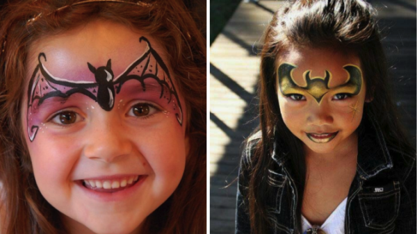 Летучая мышь аквагрим для детей