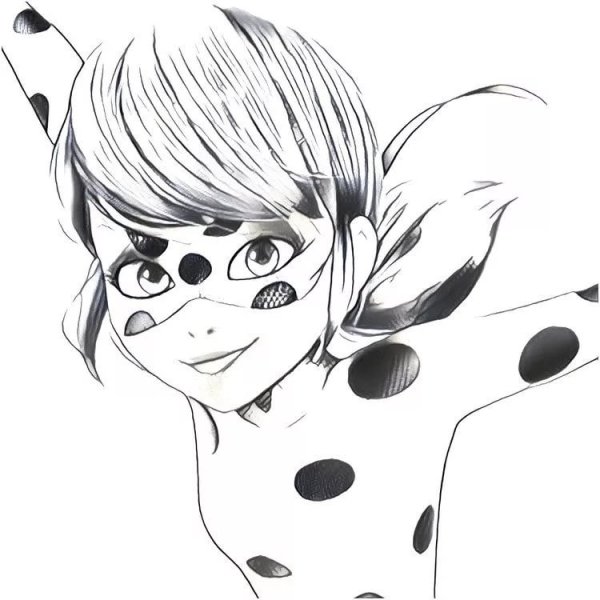 Леди баг Маринетт раскраска