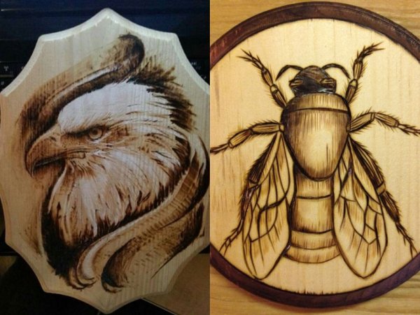 Выжигание лазером на фанере