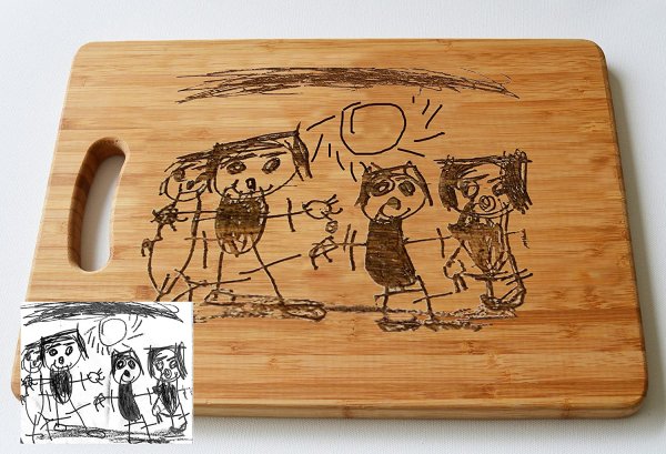 Выжигать машины по дереву