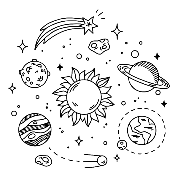Рисунки космоса для срисовки