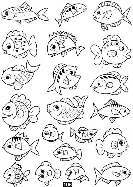 Раскраска рыбка