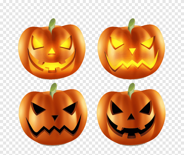 Лицо тыквы на Хэллоуин