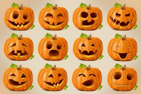 Набросок тыквы на Хэллоуин