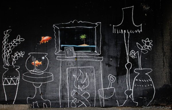 Рисунки мелом на доске