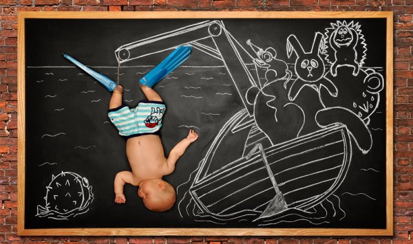 Простые рисунки на доске