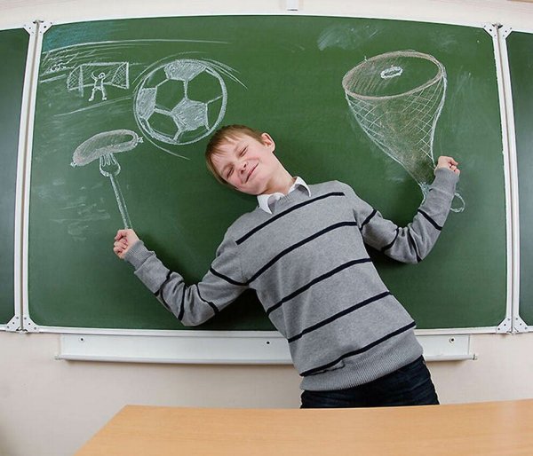 Картины мелом на доске