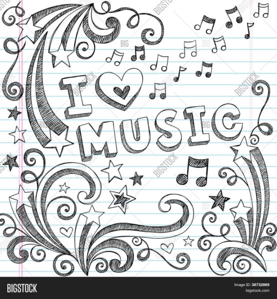 Маленькие рисунки для тетради по Музыке