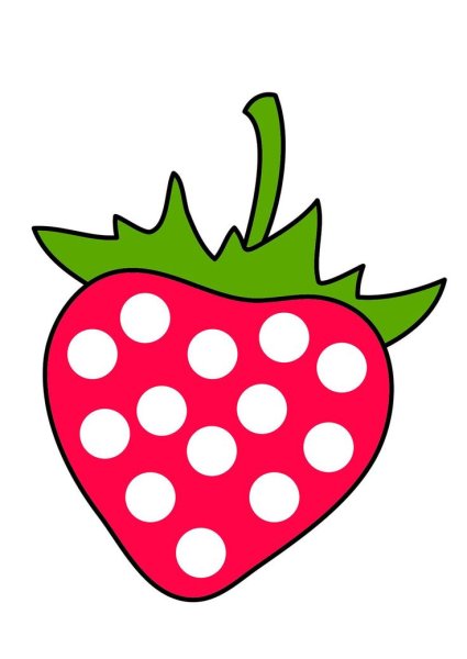 Клубника рисунок для срисовки