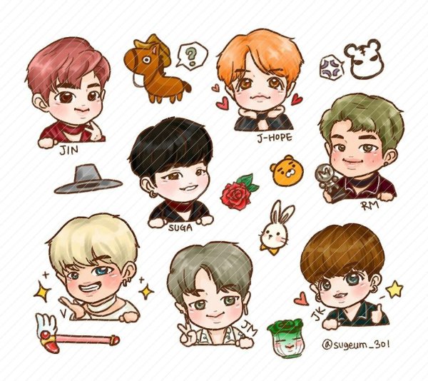 БТС арт Чиби Чонгук