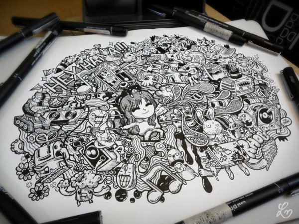 Стиль рисования с множеством деталей