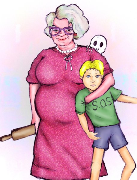 Мамочка и бабушка рисунок