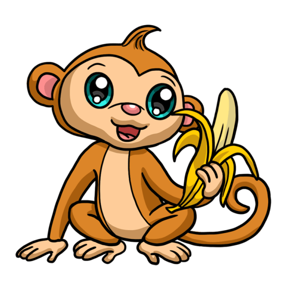 Обезьяна схематично