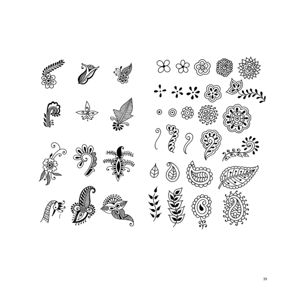 Лёгкие узоры для рисования хной