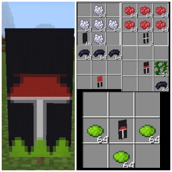 Новогодний флаг в МАЙНКРАФТЕ