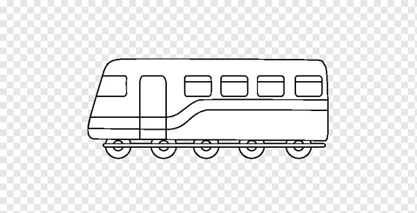 Товарный поезд сбоку черно белая