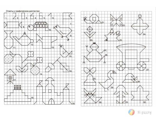 Узоры в клетку для дошкольников