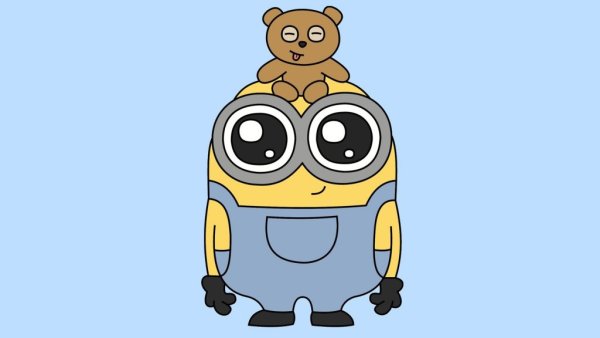 Миньоны картинки для срисовки