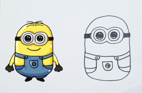 Миньоны картинки для срисовки