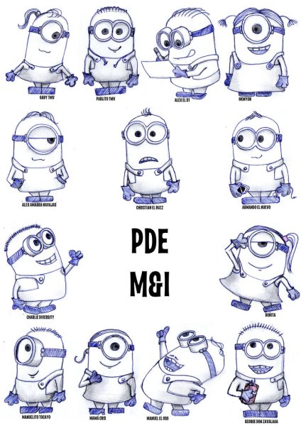 Миньоны рисунки много