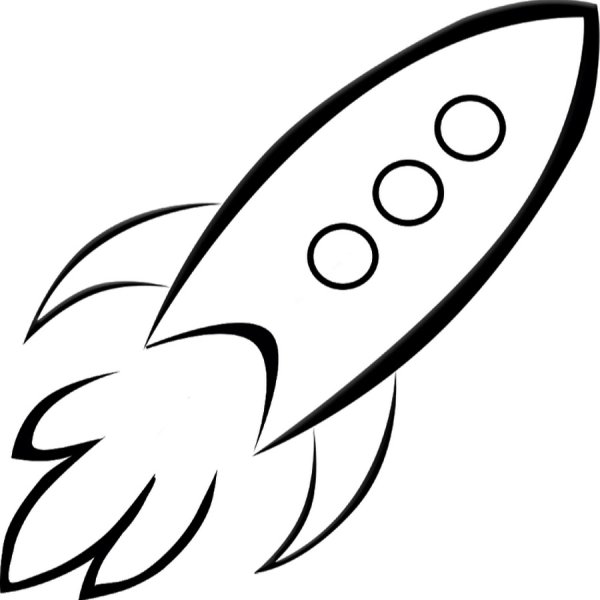 Ракета раскраска для детей
