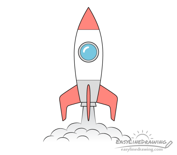 Иконка ракета на прозрачном фоне