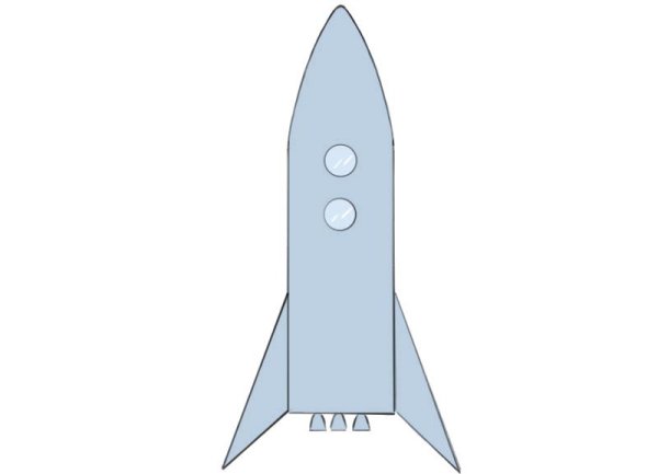 Ракета раскраска для малышей