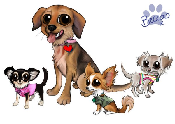 Собака мультяшная маленькая