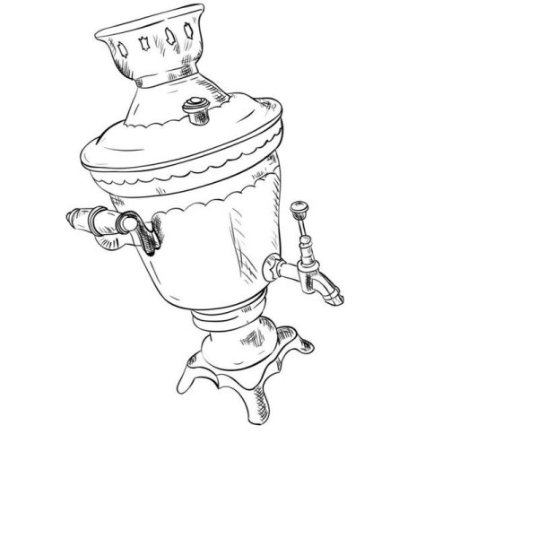Самовар раскраска