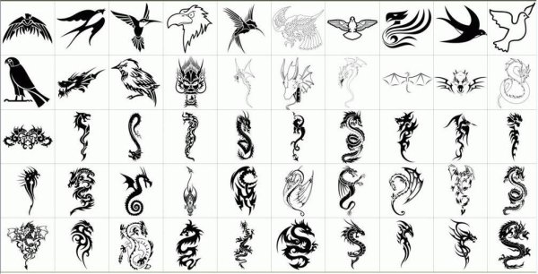 Маленькие рисунки для тату