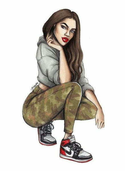 Мультяшные стильные девушки