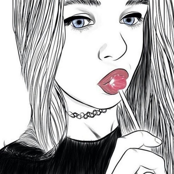 Чёрно-белые рисунки для срисовки красивые