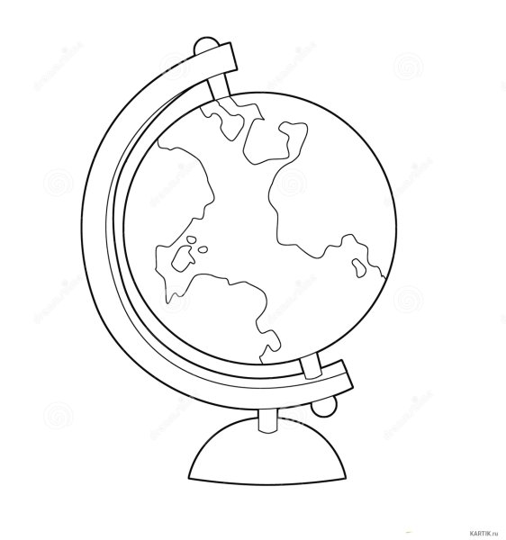 Для детей Глобус для раскрашивания