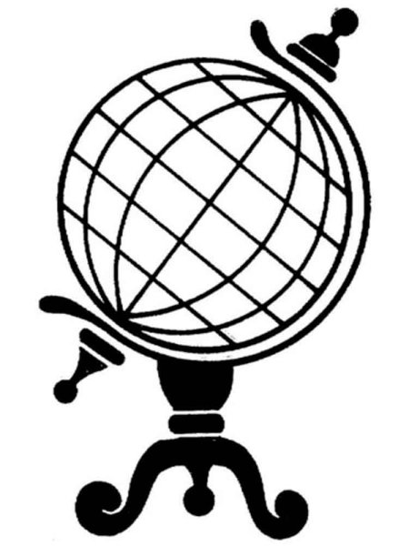 Глобус раскраска для детей