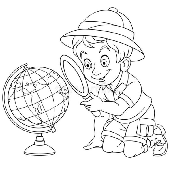 Глобус раскраска