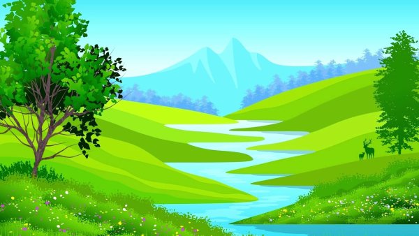 Холм и впадина на топографической карте