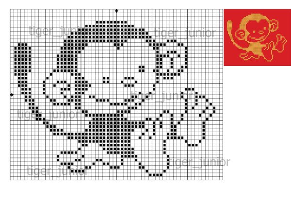 Схемы вывязывания рисунков спицами для детей